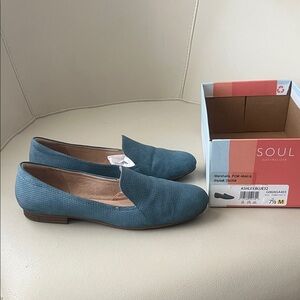 SOUL Naturalizer Women's Teal Loafers ASHLEY,BLUE 32 size 7.5 M